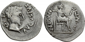 TIBERIUS (14-37). Imitative Denarius. "Tribute Penny" type
