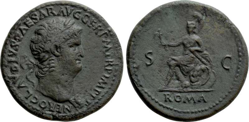 NERO (54-68). Sestertius. Rome. 

Obv: NERO CLAVDIVS CAESAR AVG GER P M TR P I...