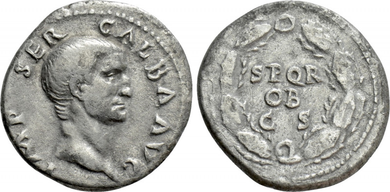 GALBA (68-69). Denarius. Rome. 

Obv: IMP SER GALBA AVG. 
Bare head right.
R...