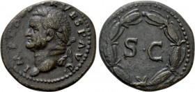 VESPASIAN (69-79). Ae As. Rome. Struck for use in the east
