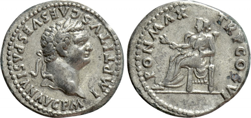 TITUS (Caesar, 69-79). Fourrèe Denarius. Rome. 

Obv: IMP TITVS CAES VESPASIAN...