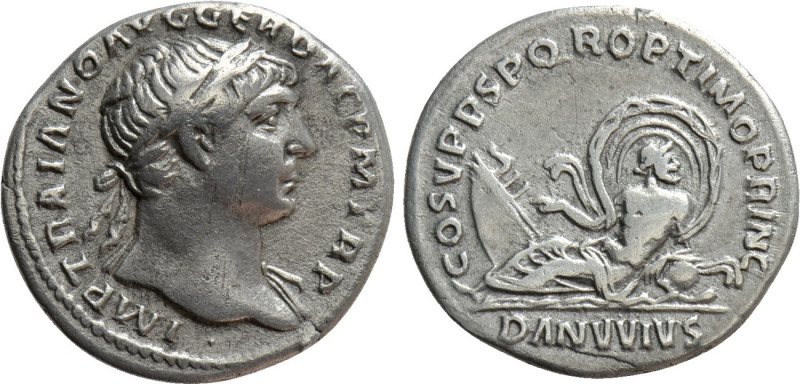 TRAJAN (98-117). Denarius. Rome. 

Obv: IMP TRAIANO AVG GER DAC P M TR P. 
La...