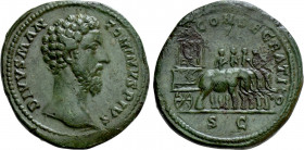 DIVUS MARCUS AURELIUS (Died 180). Sestertius. Rome