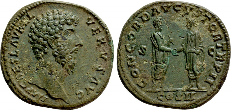 LUCIUS VERUS (161-169). Sestertius. Rome. 

Obv: IMP CAES L AVREL VERVS AVG. ...