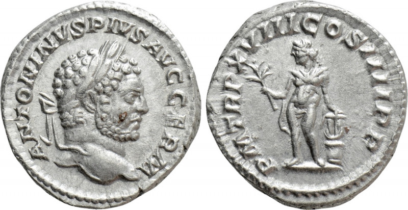 CARACALLA (198-217). Denarius. Rome. 

Obv: ANTONINVS PIVS AVG GERM. 
Laureat...