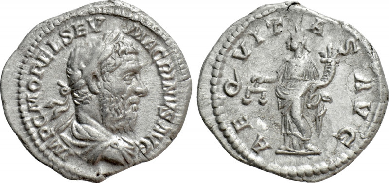 MACRINUS (217-218). Denarius. Rome. 

Obv: IMP C M OPEL SEV MACRINVS AVG. 
La...