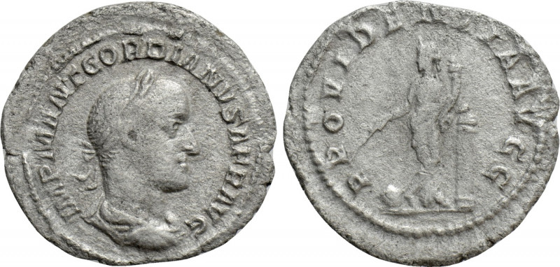 GORDIAN II (238). Denarius. Rome. 

Obv: IMP M ANT GORDIANVS AFR AVG. 
Laurea...