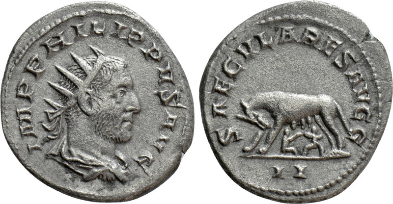 PHILIP I 'THE ARAB' (244-249). Antoninianus. Rome. Saecular Games/1000th Anniver...