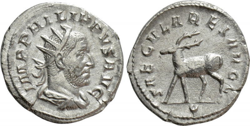 PHILIP I 'THE ARAB' (244-249). Antoninianus. Rome. Saecular Games issue. 

Obv...