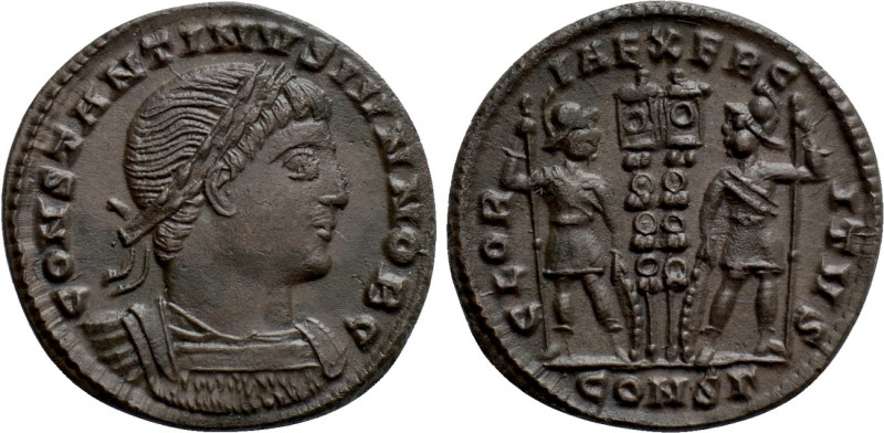 CONSTANTINE II (Caesar, 316-337). Follis. Constantinople. 

Obv: CONSTANTINVS ...