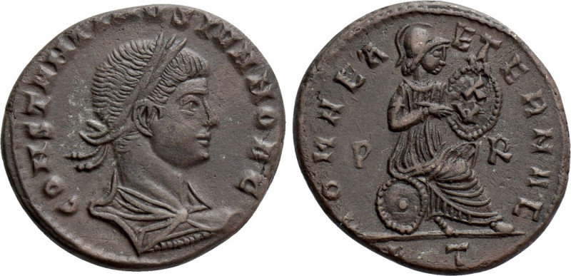 CONSTANTINE II (Caesar, 316-337). Follis. Rome. 

Obv: CONSTANTINVS IVN NOB C....