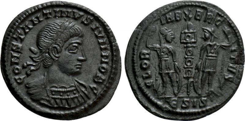 CONSTANTINE II (Caesar, 316-337). Follis. Siscia. 

Obv: CONSTANTINVS IVN NOB ...