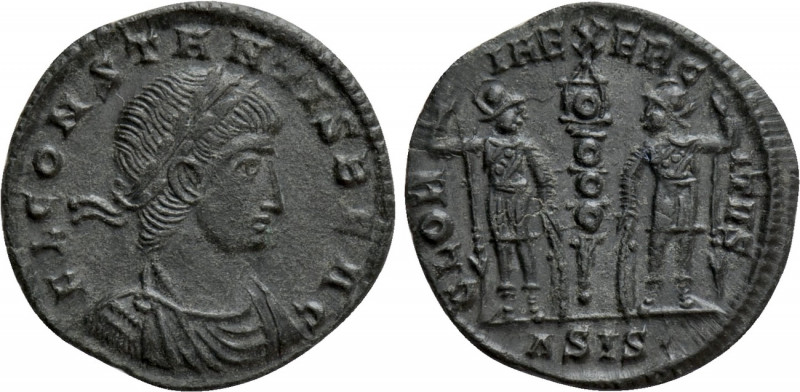 CONSTANS (Caesar, 333-337). Follis. Siscia. 

Obv: FL CONSTANTIS BEA C. 
Laur...