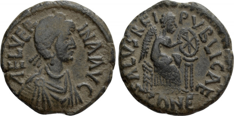 AELIA VERINA. Wife of Leo I (457-484). Ae. Constantinople. 

Obv: AEL VERINA A...