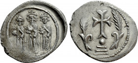 HERACLIUS with HERACLIUS CONSTANTINE and Heraclonas (610-641). Miliaresion Constantinople. ‘Ceremonial’ coinage