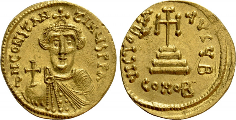 CONSTANS II (641-668). GOLD Solidus. Constantinople. 

Obv: δ N CONSTANTINЧS P...