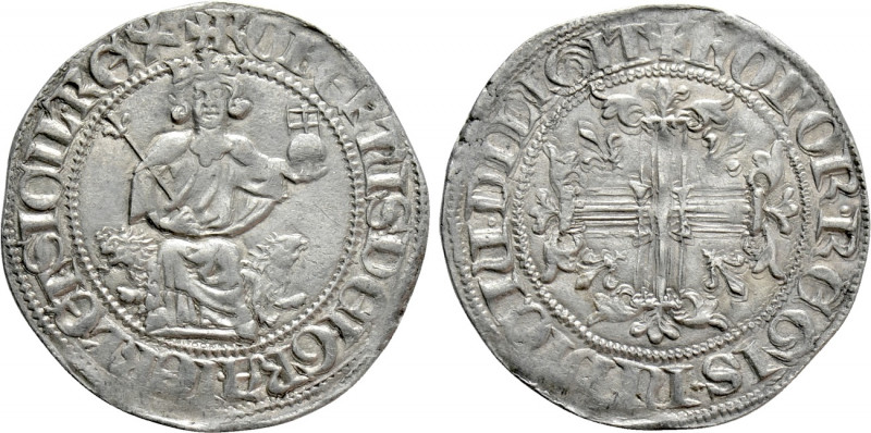 ITALY. Naples. Robert of Anjou (1309-1343). Gigliato. 

Obv: + ROBЄRT DЄI' GRA...