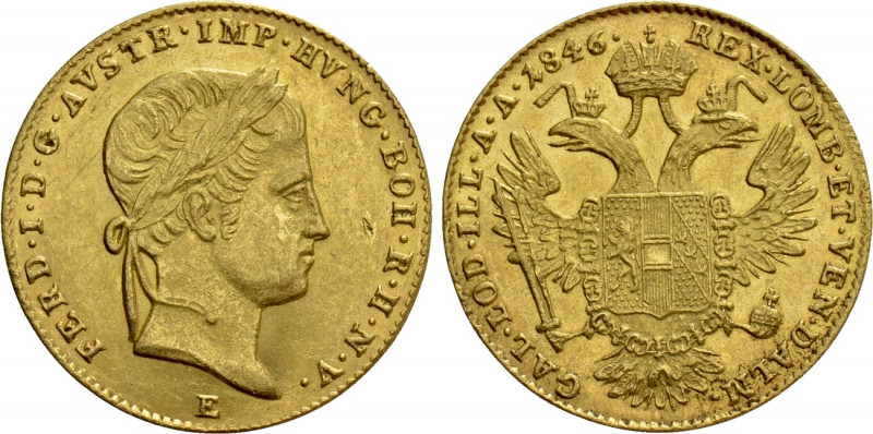 AUSTRIA. Ferdinand I (1835-1848). GOLD Ducat (1846-E). Karlsburg. 

Obv: FERD ...