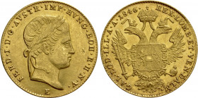 AUSTRIA. Ferdinand I (1835-1848). GOLD Ducat (1846-E). Karlsburg