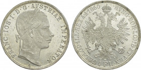 AUSTRIAN EMPIRE. Franz Joseph I (1848-1916). 1 Gulden / 1 Florin (1860). Vienna (Wien)
