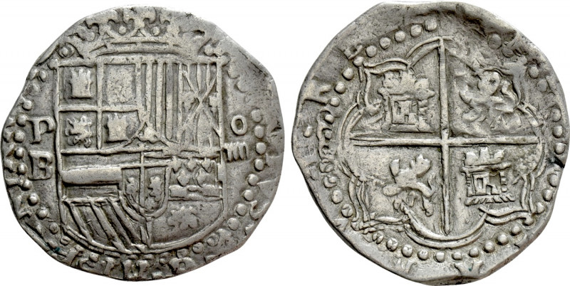BOLIVIA. Philip II (1556-1598). Cob 4 Reales. Potosi. 

Obv: Crowned coat-of-a...
