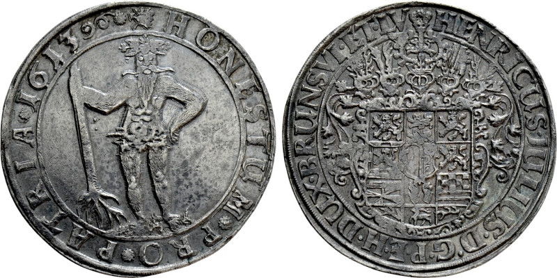 GERMANY. Brunswick-Wolfenbüttel. Heinrich Julius (1589-1613). Thaler (1613). Zel...