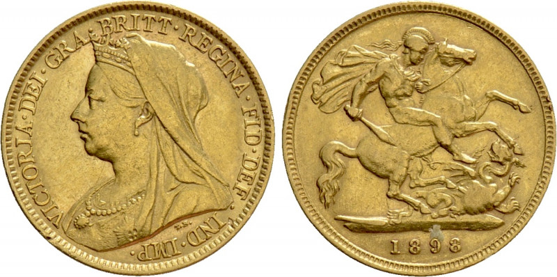 GREAT BRITAIN. Victoria (1837-1901). GOLD Half Sovereign (1898). London. 

Obv...