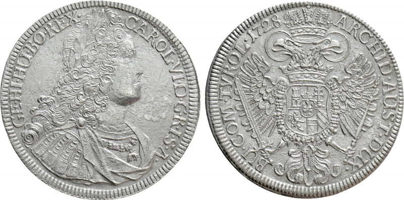 HOLY ROMAN EMPIRE. Karl VI (1711-1740). Thaler (1728). Hall. 

Obv: GE HI HU B...