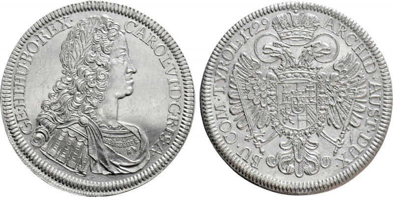 HOLY ROMAN EMPIRE. Karl VI (1711-1740). Thaler (1729). Hall. 

Obv: GE HI HU B...