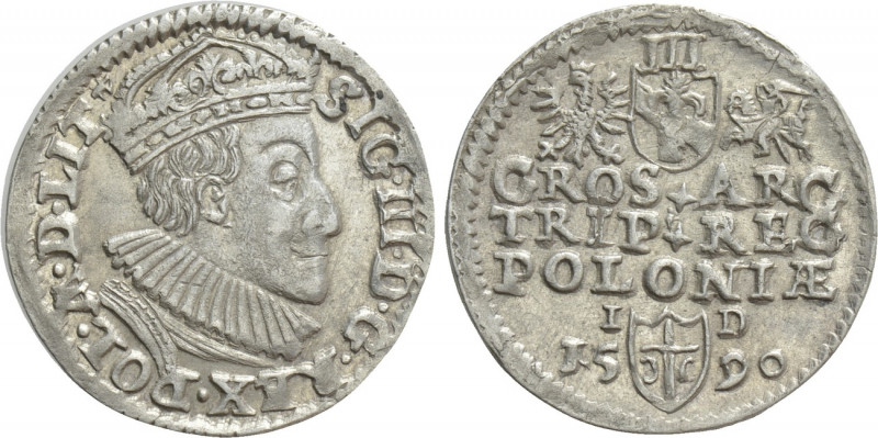 POLAND. Sigismund III Vasa (1587-1632). Trojak (1590). Olkusz. 

Obv: SIG III ...