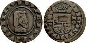 SPAIN. Philip IV (1621-1665). 16 Maravedis (1664-N). Granada