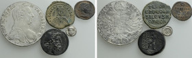 5 Coins; Greek to Maria Theresia