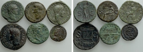 6 Roman Coins; ALL TOOLED!