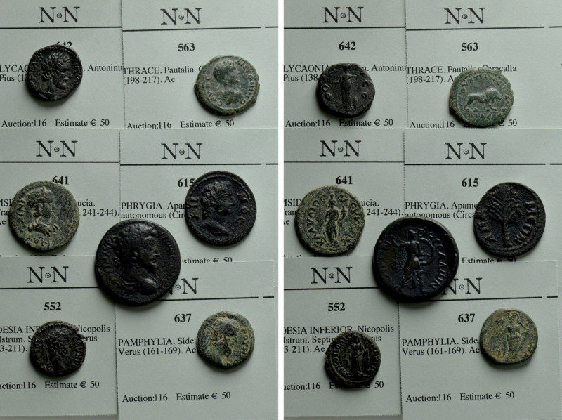 7 Roman Provincial Coins. 

Obv: .
Rev: .

. 

Condition: See picture.
...