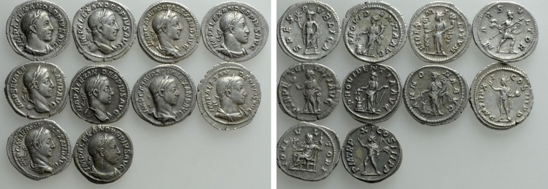 10 Denarii of Severus Alexander. 

Obv: .
Rev: .

. 

Condition: See pict...