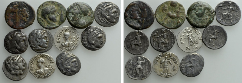 11 Greek Coins. 

Obv: .
Rev: .

. 

Condition: See picture.

Weight: g...