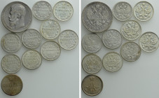 11 Silver Coins of Russia