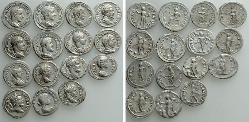 15 Roman Denarii. 

Obv: .
Rev: .

. 

Condition: See picture.

Weight:...