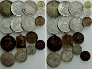 16 Coins and Medals; Italy; Austria etc
