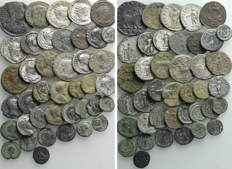 Circa 40 Roman Coins; Clodius Albinus etc. 

Obv: .
Rev: .

. 

Condition...