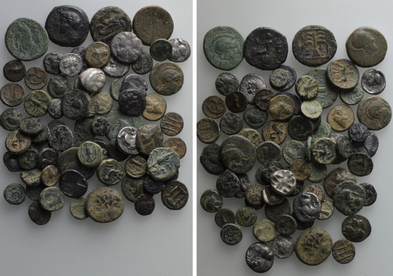 Circa 62 Greek Coins. 

Obv: .
Rev: .

. 

Condition: See picture.

Wei...