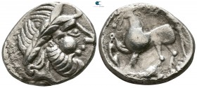 Eastern Europe. Imitations of Philip II of Macedon circa 200-0 BC. "Kugelwange" type. Tetradrachm AR
