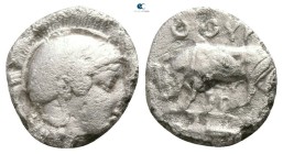 Lucania. Thourioi circa 443-400 BC. Diobol AR