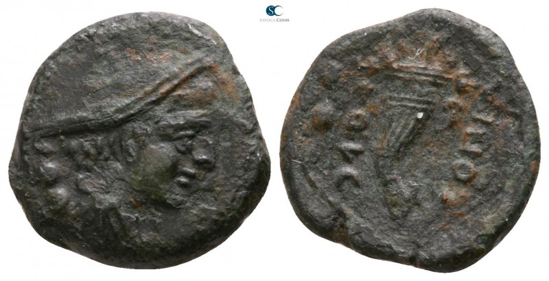 Lucania. Thourioi (as Copia) circa 193-150 BC. 
Sextans Æ

12mm., 1,92g.

B...