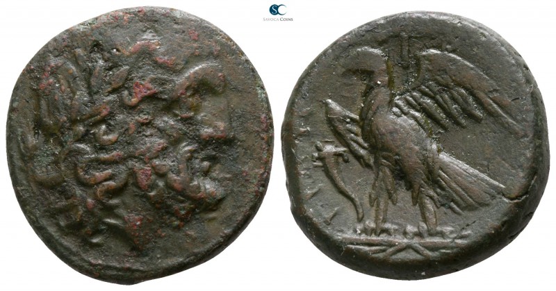 Bruttium. The Brettii circa 214-211 BC. 
Unit AE

19mm., 6,94g.

Laureate h...