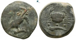 Sicily. Akragas circa 450-406 BC. Tetras Æ