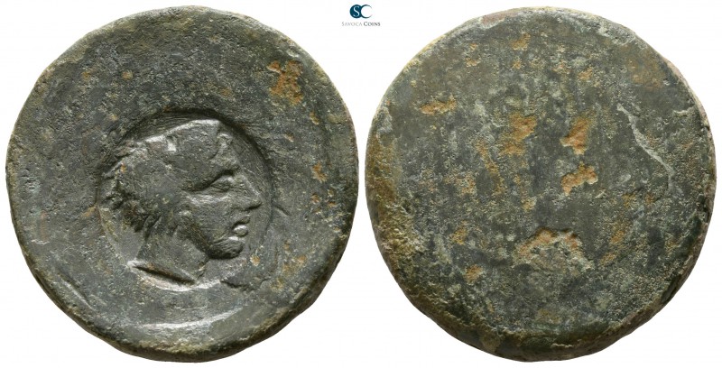 Sicily. Akragas circa 405-392 BC. 
Hemilitron Æ

27mm., 18,74g.

Countermar...