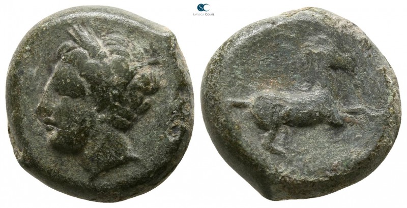 Sicily. Carthaginian Domain circa 375-350 BC. 
Bronze Æ

13mm., 5,89g.

Wre...