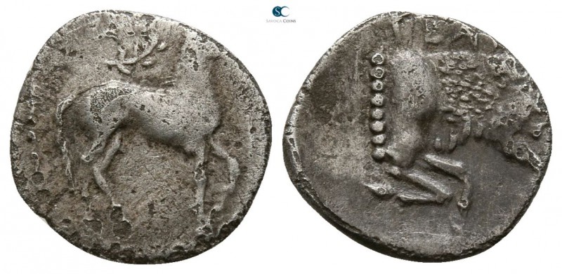 Sicily. Gela circa 465-450 BC. 
Litra AR

10mm., 0,65g.

Horse on lead adva...