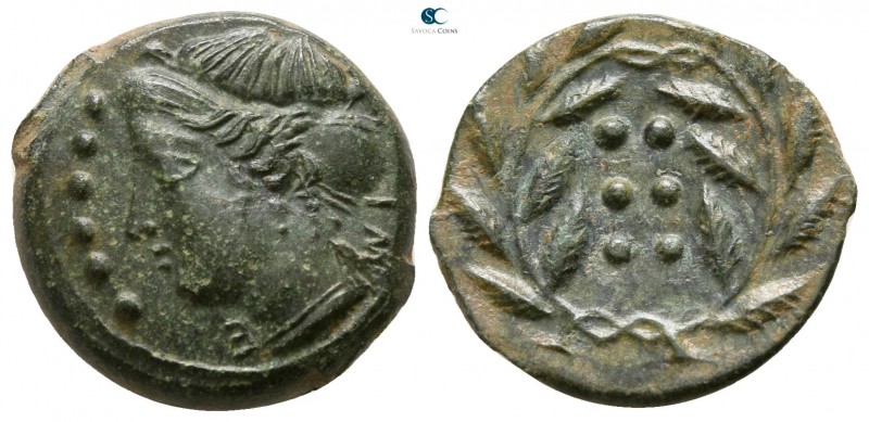 Sicily. Himera circa 420-407 BC. 
Hemilitron Æ

15mm., 2,96g.

IME, head of...